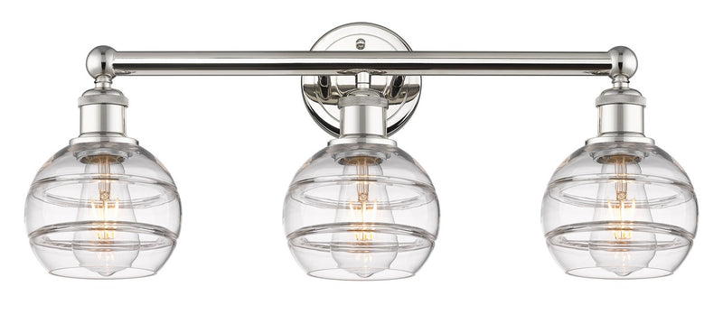 Innovations 616-3W-PN-G556-6CL Three Light Bath Vanity, Polished Nickel