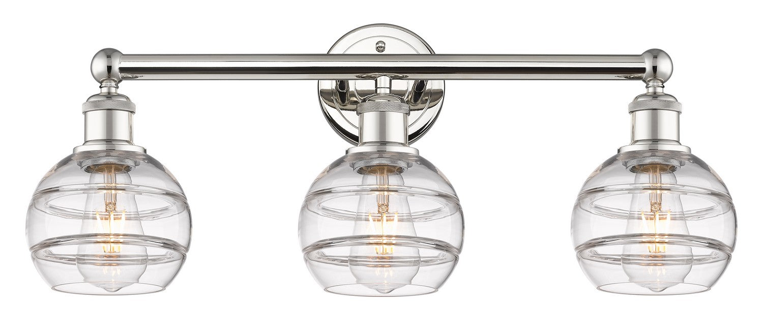 Innovations 616-3W-PN-G556-6CL Three Light Bath Vanity, Polished Nickel