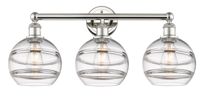 Innovations 616-3W-PN-G556-8CL Three Light Bath Vanity, Polished Nickel