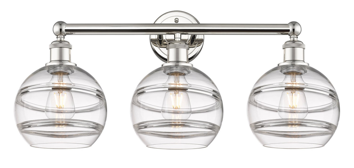 Innovations 616-3W-PN-G556-8CL Three Light Bath Vanity, Polished Nickel