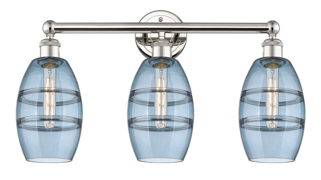 Innovations 616-3W-PN-G557-6BL Three Light Bath Vanity, Polished Nickel