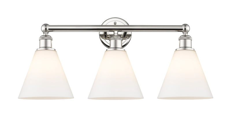 Innovations 616-3W-PN-GBC-81 Three Light Bath Vanity, Polished Nickel