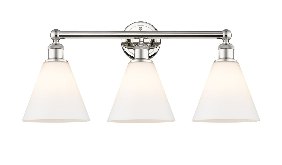 Innovations 616-3W-PN-GBC-81 Three Light Bath Vanity, Polished Nickel