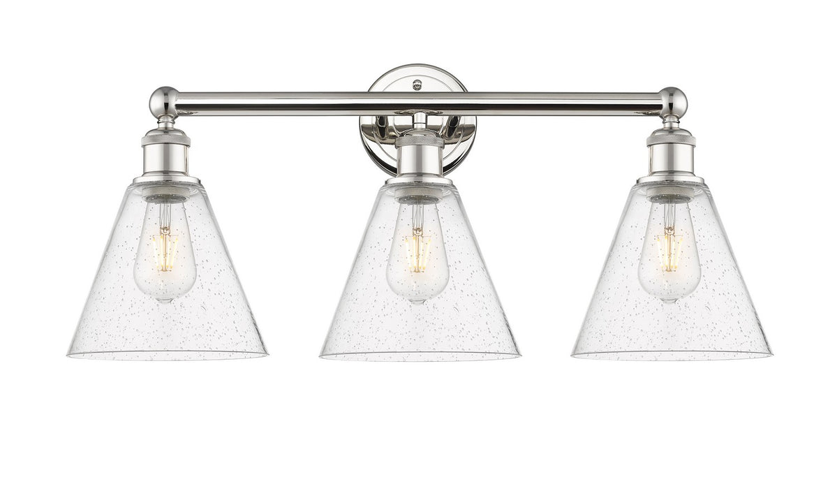 Innovations 616-3W-PN-GBC-84 Three Light Bath Vanity, Polished Nickel