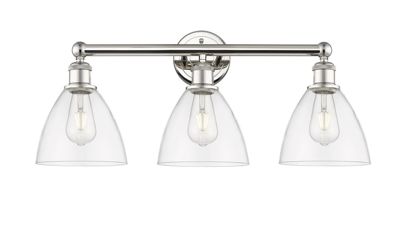 Innovations 616-3W-PN-GBD-752 Three Light Bath Vanity, Polished Nickel
