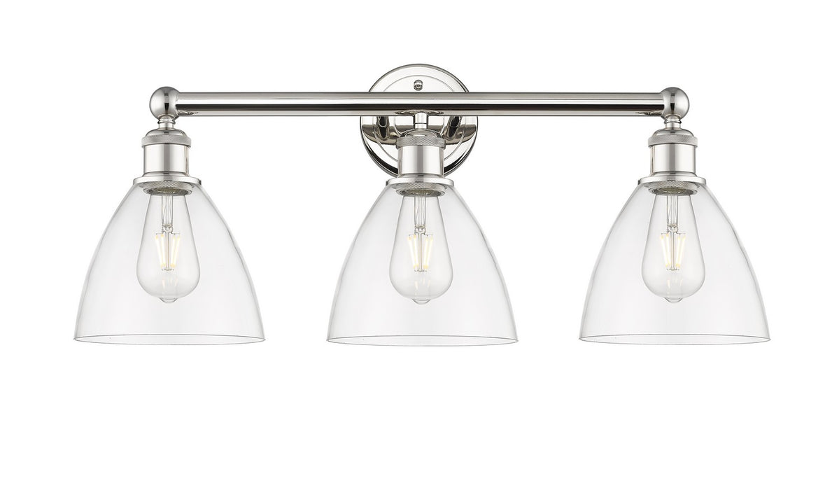 Innovations 616-3W-PN-GBD-752 Three Light Bath Vanity, Polished Nickel