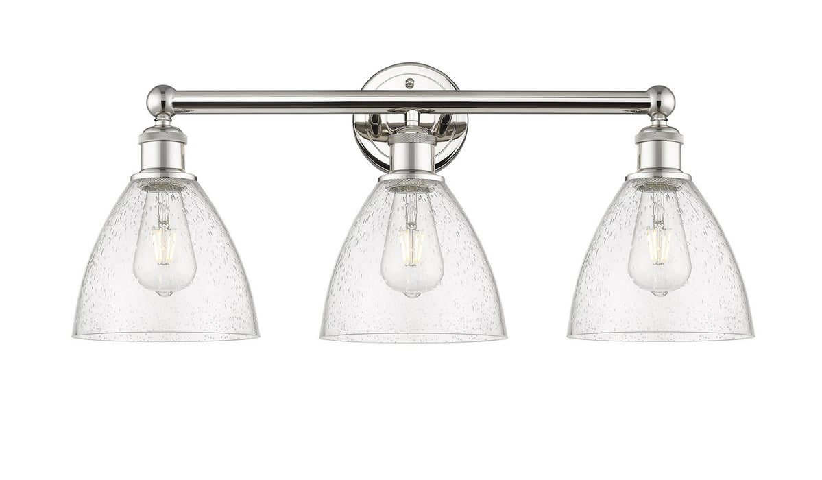 Innovations 616-3W-PN-GBD-754 Three Light Bath Vanity, Polished Nickel