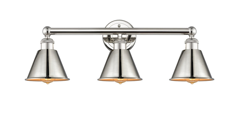 Innovations 616-3W-PN-M8-PN Three Light Bath Vanity, Polished Nickel