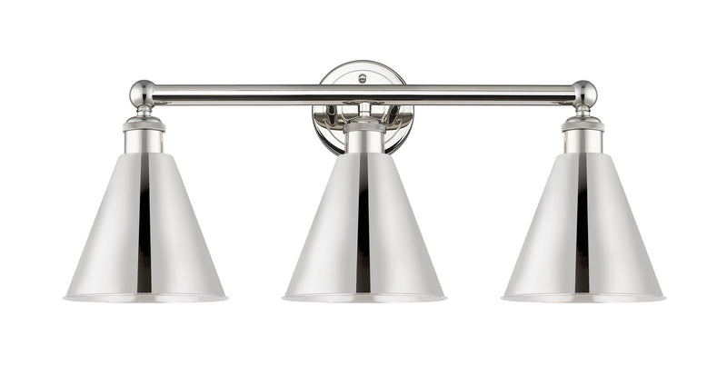Innovations 616-3W-PN-MBC-8-PN Three Light Bath Vanity, Polished Nickel