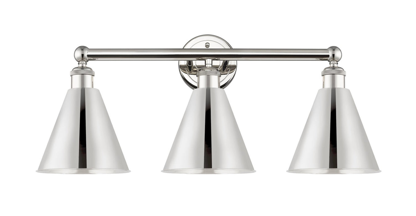 Innovations 616-3W-PN-MBC-8-PN Three Light Bath Vanity, Polished Nickel