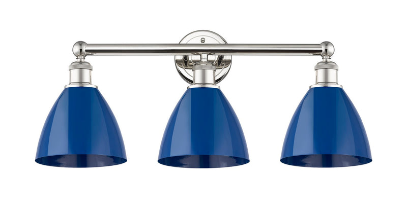 Innovations 616-3W-PN-MBD-75-BL Three Light Bath Vanity, Polished Nickel