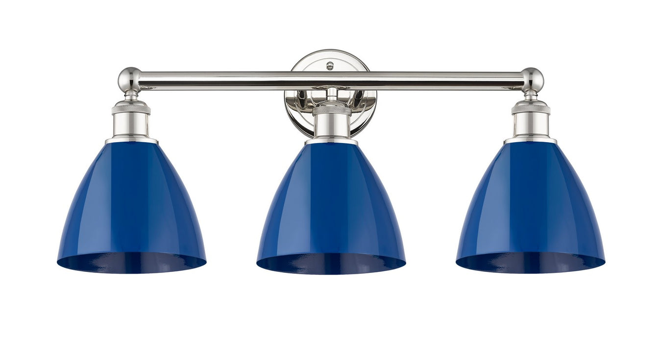 Innovations 616-3W-PN-MBD-75-BL Three Light Bath Vanity, Polished Nickel