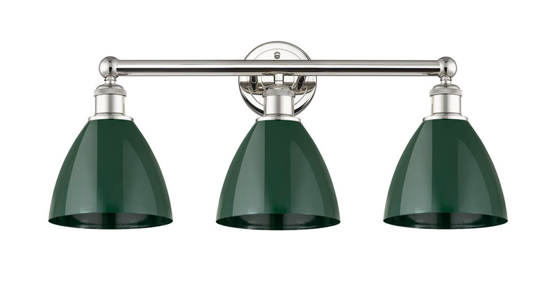 Innovations 616-3W-PN-MBD-75-GR Three Light Bath Vanity, Polished Nickel