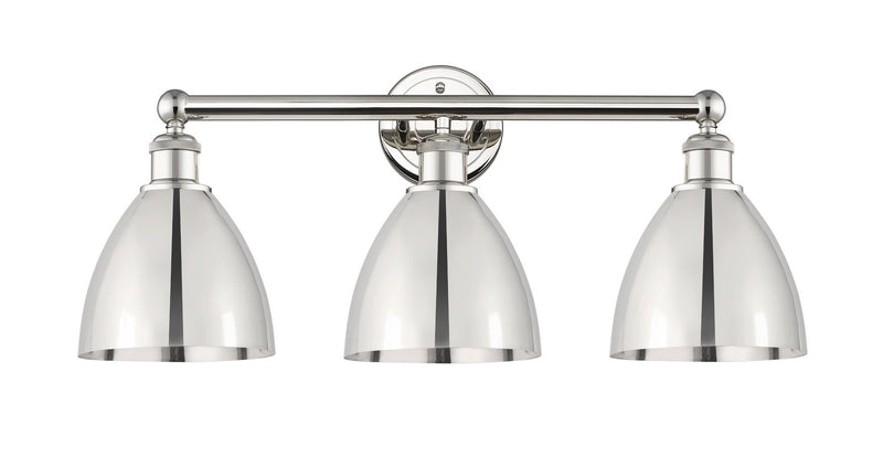 Innovations 616-3W-PN-MBD-75-PN Three Light Bath Vanity, Polished Nickel