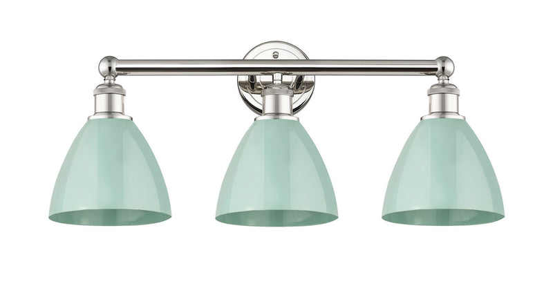 Innovations 616-3W-PN-MBD-75-SF Three Light Bath Vanity, Polished Nickel