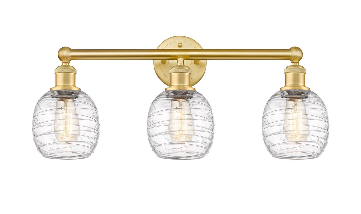 Innovations 616-3W-SG-G1013 Three Light Bath Vanity, Satin Gold