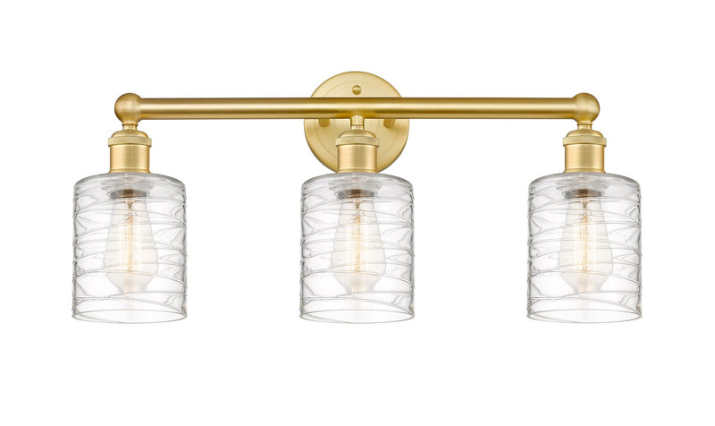 Innovations 616-3W-SG-G1113 Three Light Bath Vanity, Satin Gold