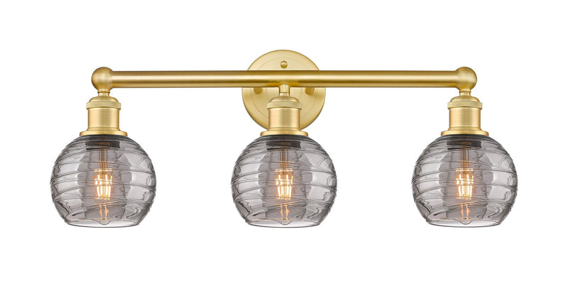 Innovations 616-3W-SG-G1213-6SM Three Light Bath Vanity, Satin Gold