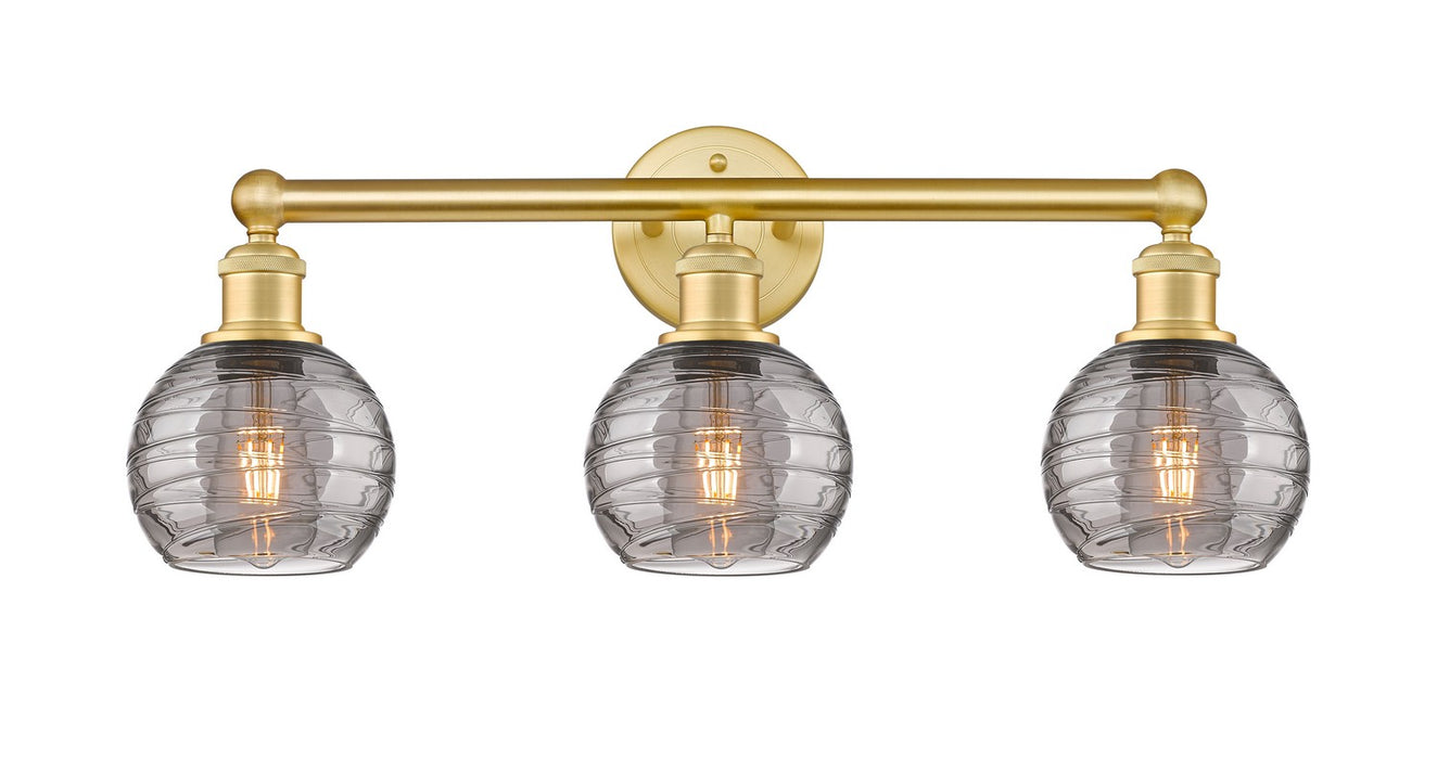 Innovations 616-3W-SG-G1213-6SM Three Light Bath Vanity, Satin Gold