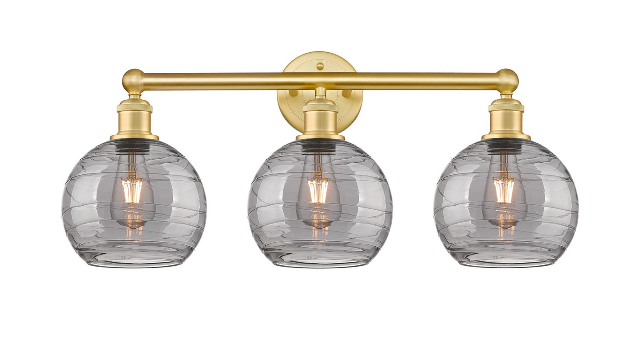 Innovations 616-3W-SG-G1213-8SM Three Light Bath Vanity, Satin Gold