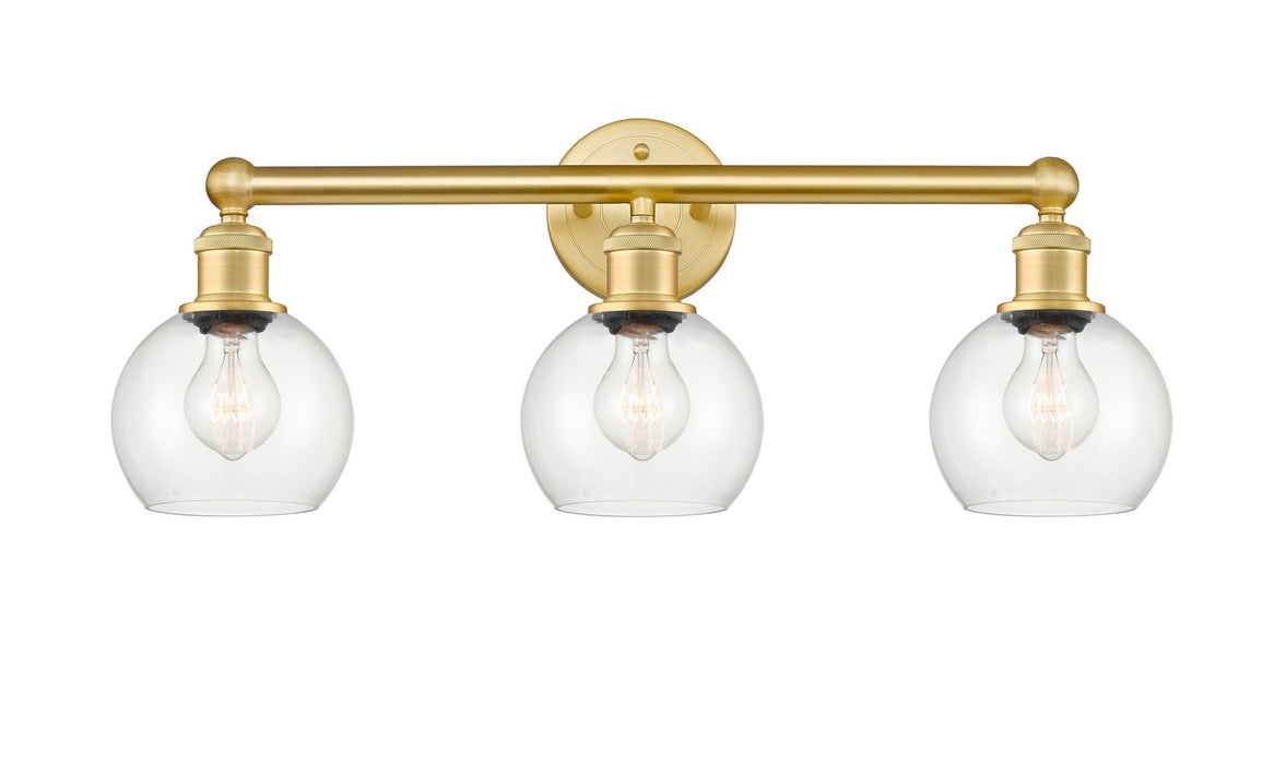 Innovations 616-3W-SG-G122-6 Three Light Bath Vanity, Satin Gold