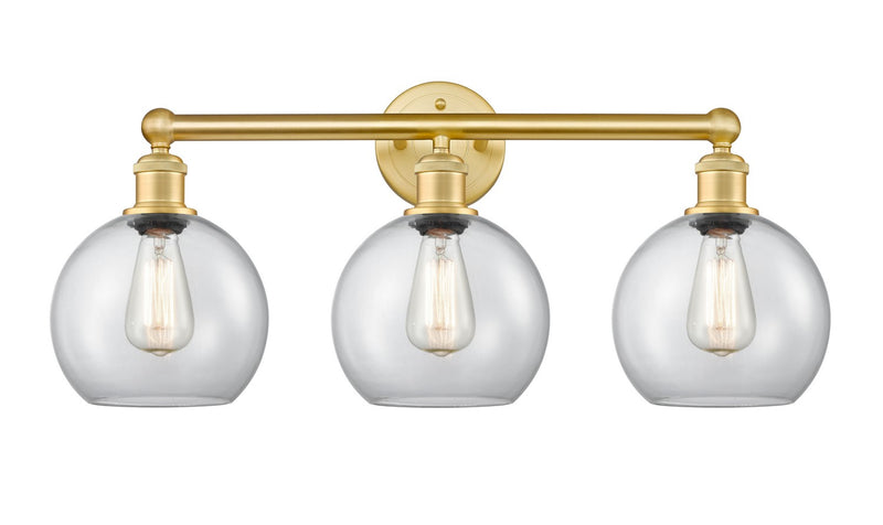 Innovations 616-3W-SG-G122-8 Three Light Bath Vanity, Satin Gold