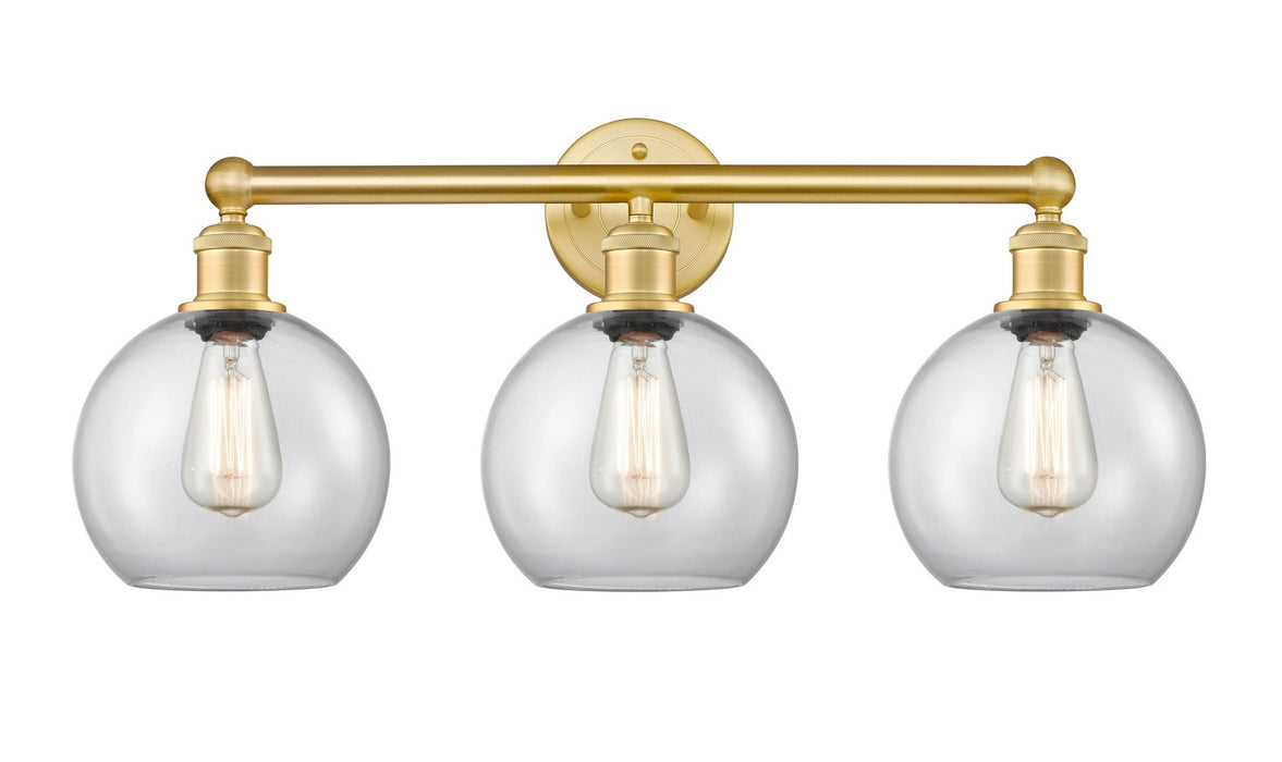 Innovations 616-3W-SG-G122-8 Three Light Bath Vanity, Satin Gold