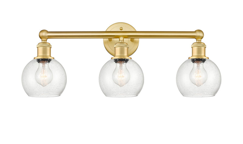 Innovations 616-3W-SG-G124-6 Three Light Bath Vanity, Satin Gold