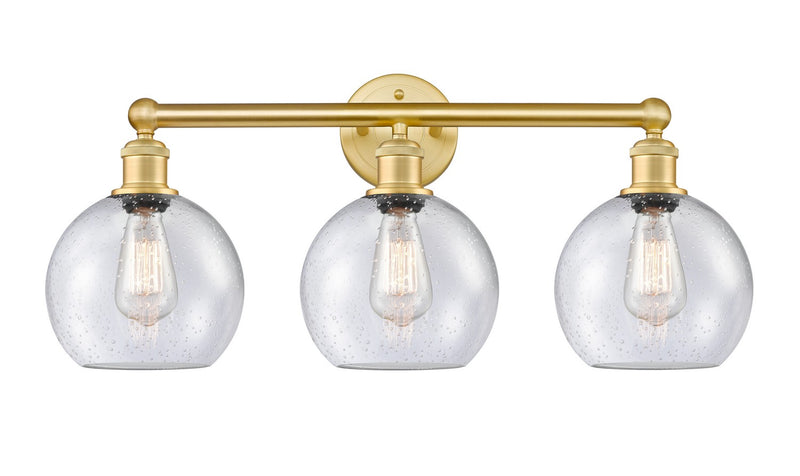 Innovations 616-3W-SG-G124-8 Three Light Bath Vanity, Satin Gold