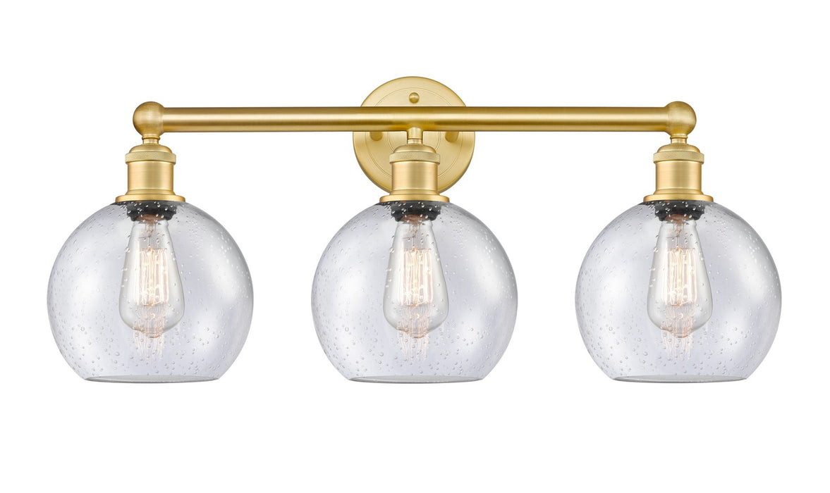 Innovations 616-3W-SG-G124-8 Three Light Bath Vanity, Satin Gold