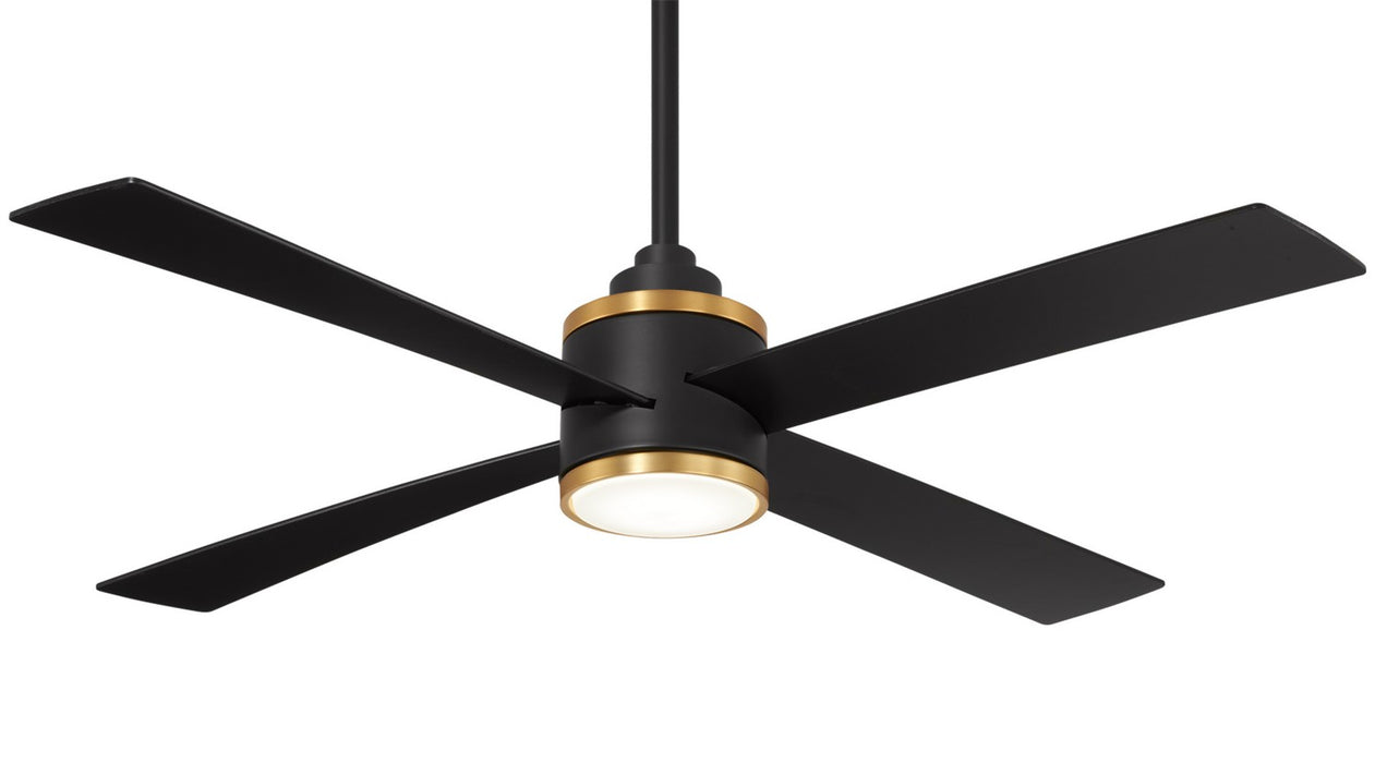 Minka Aire F796L-CL/SBR 54" Ceiling Fan, Coal/Soft Brass