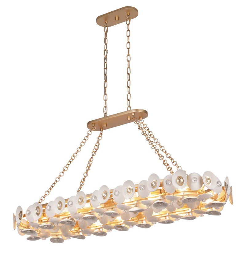 Metropolitan N1869-760 14 Light Island Pendant, Fawn Gold