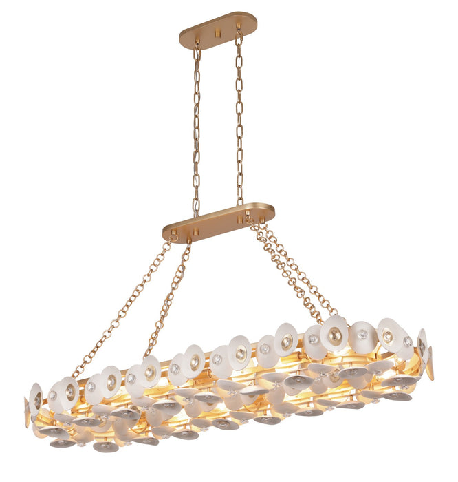 Metropolitan N1869-760 14 Light Island Pendant, Fawn Gold