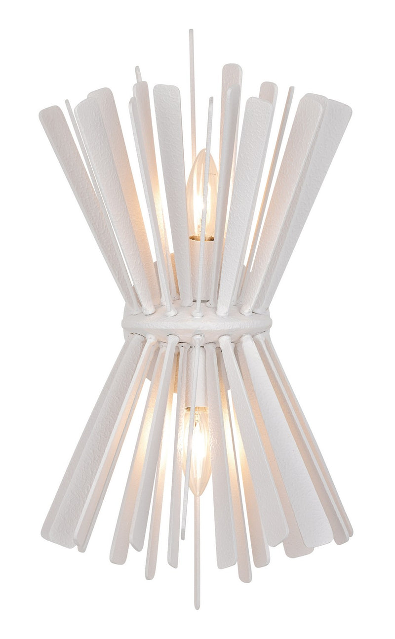 Metropolitan N1902-792 Two Light Wall Sconce, Piastra White
