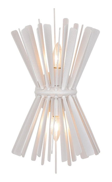 Metropolitan N1902-792 Two Light Wall Sconce, Piastra White
