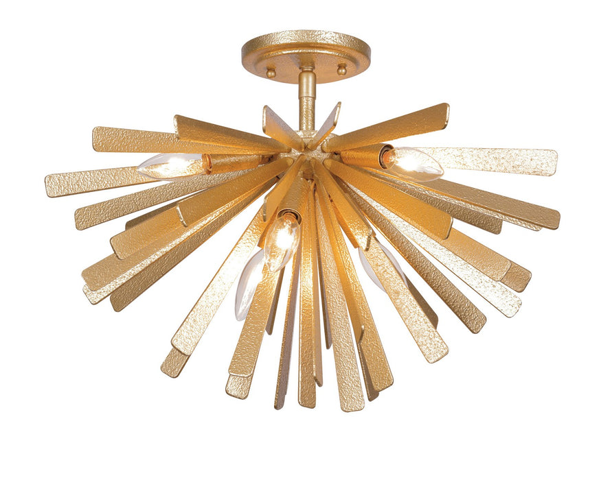 Metropolitan N1906-785 Six Light Flush Mount, Piastra Gold