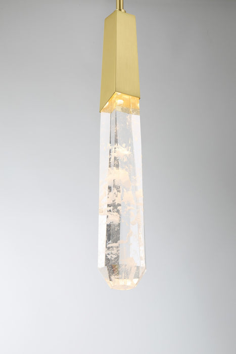 George Kovacs P1283-859-L LED Mini Pendant, Brushed Brass