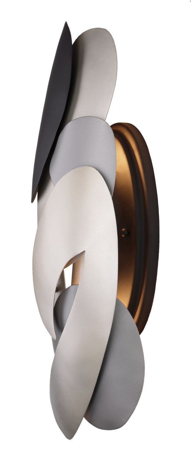 George Kovacs P1332-780 Two Light Wall Sconce, Coal With Atlas And Midnight S