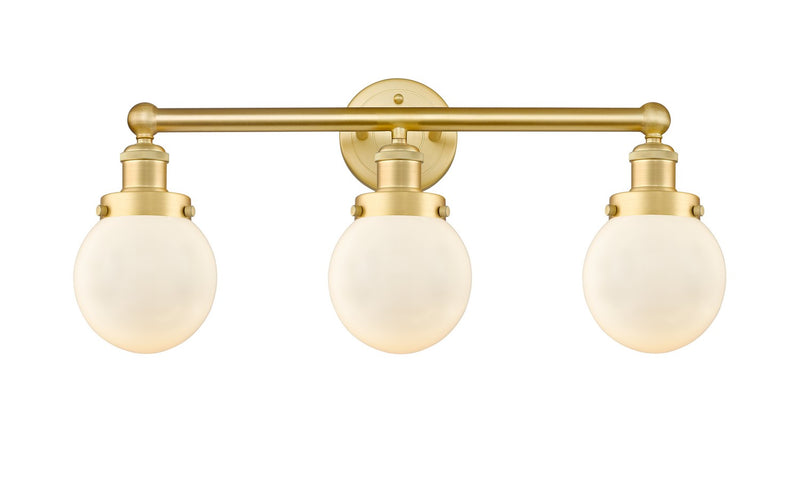 Innovations 616-3W-SG-G201-6 Three Light Bath Vanity, Satin Gold