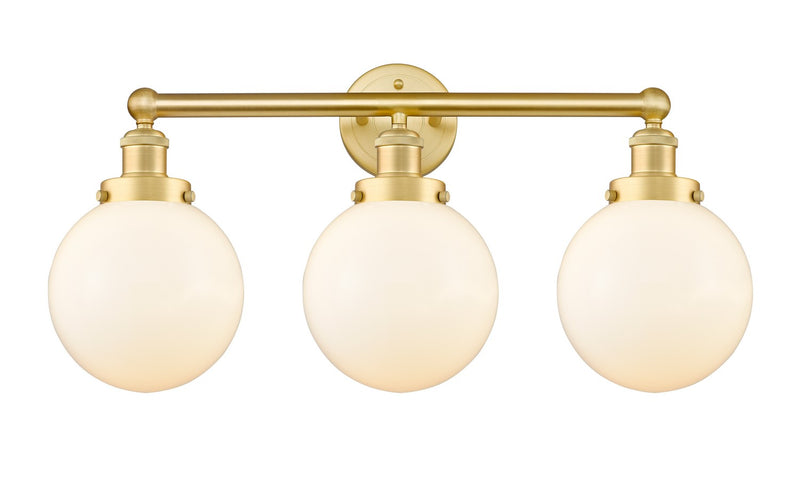 Innovations 616-3W-SG-G201-8 Three Light Bath Vanity, Satin Gold