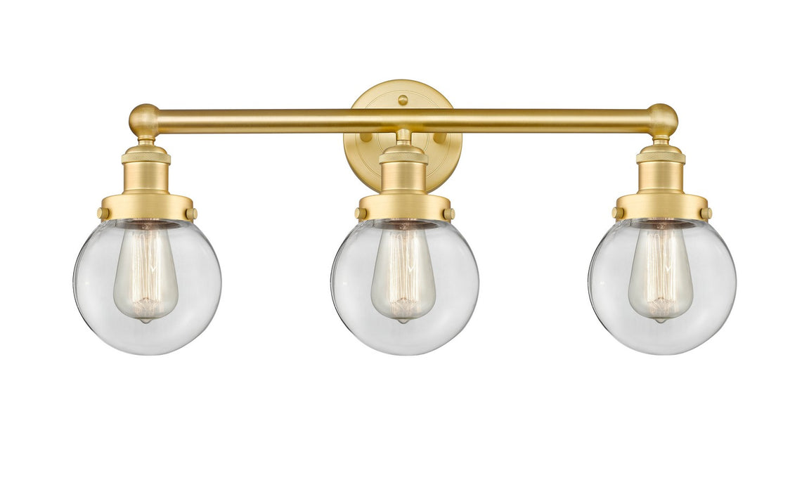 Innovations 616-3W-SG-G202-6 Three Light Bath Vanity, Satin Gold