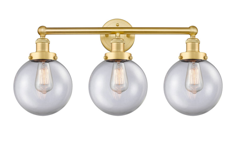 Innovations 616-3W-SG-G202-8 Three Light Bath Vanity, Satin Gold