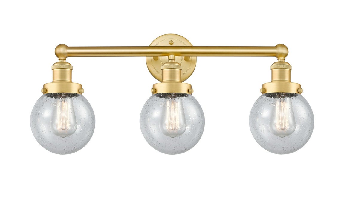Innovations 616-3W-SG-G204-6 Three Light Bath Vanity, Satin Gold