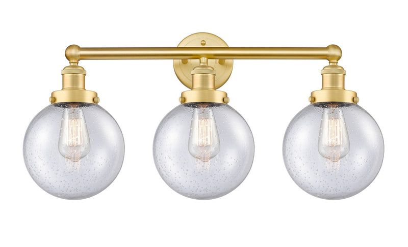 Innovations 616-3W-SG-G204-8 Three Light Bath Vanity, Satin Gold