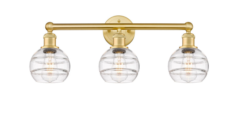 Innovations 616-3W-SG-G556-6CL Three Light Bath Vanity, Satin Gold