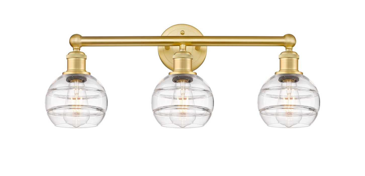 Innovations 616-3W-SG-G556-6CL Three Light Bath Vanity, Satin Gold