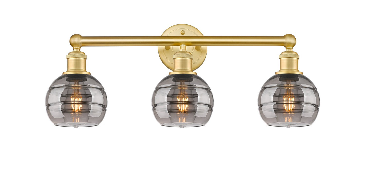 Innovations 616-3W-SG-G556-6SM Three Light Bath Vanity, Satin Gold