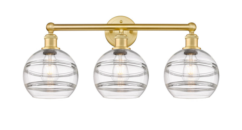 Innovations 616-3W-SG-G556-8CL Three Light Bath Vanity, Satin Gold
