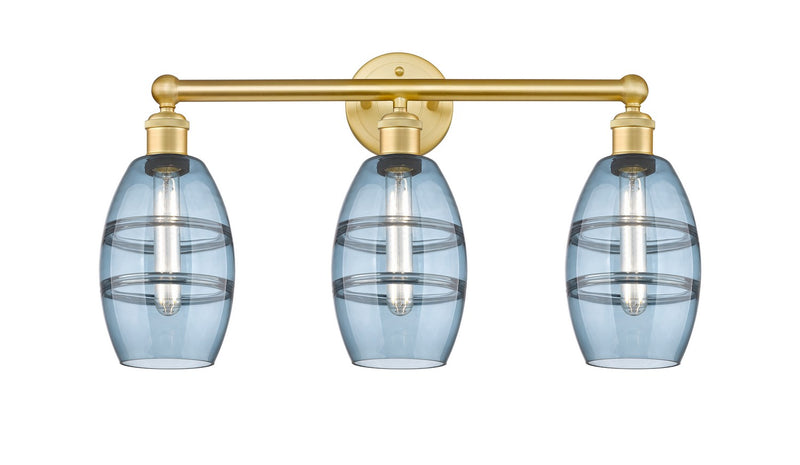 Innovations 616-3W-SG-G557-6BL Three Light Bath Vanity, Satin Gold