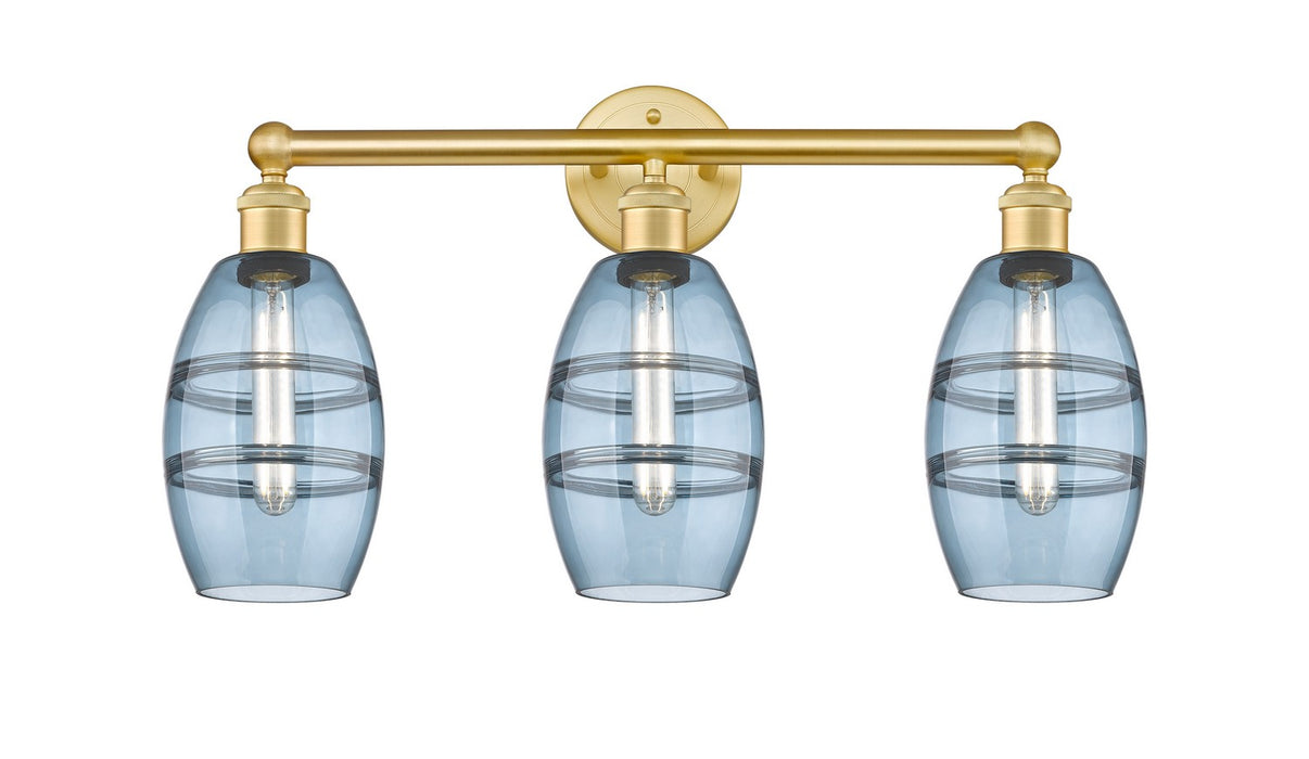 Innovations 616-3W-SG-G557-6BL Three Light Bath Vanity, Satin Gold